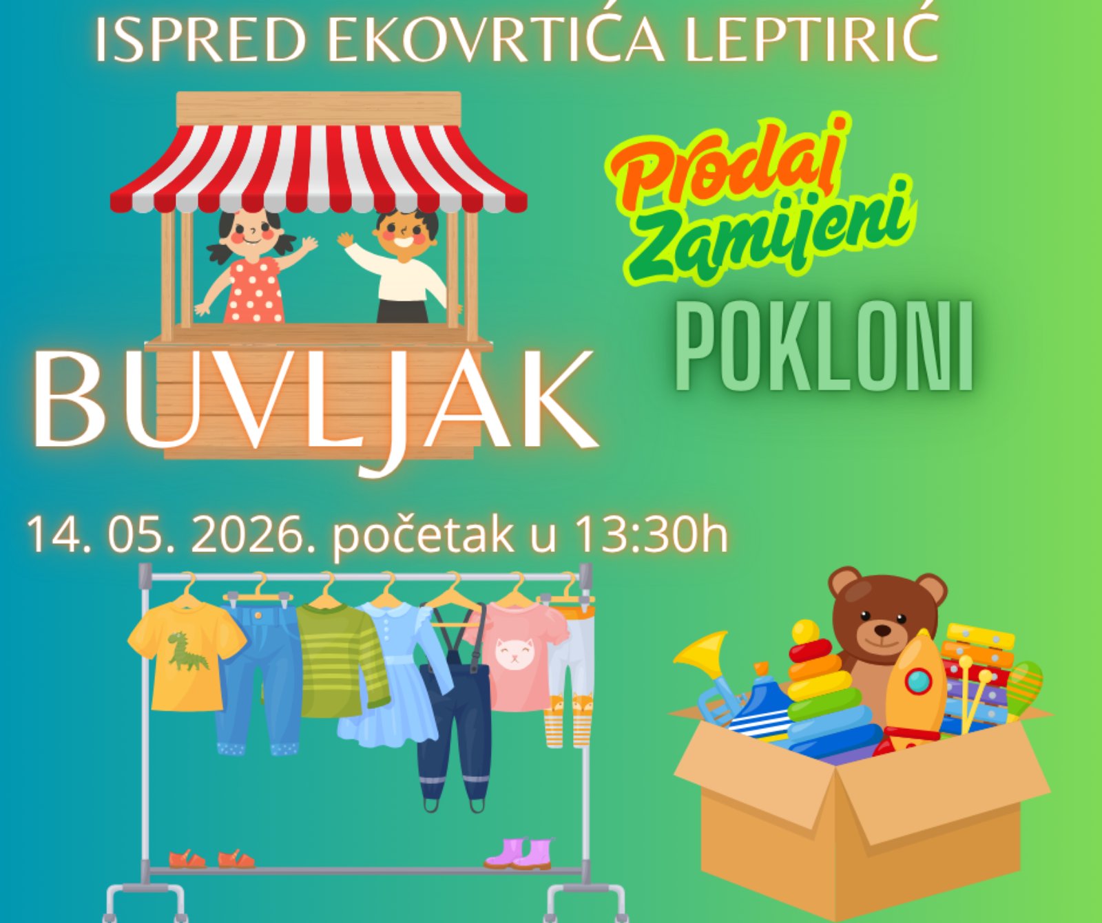 Poziv na proljetni buvljak u PO Leptirić